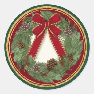 Navidades De La Vara Roja De La Cinta Roja Sellos