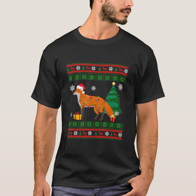 Navidades de la zorra pulida Decoración de suéter  (Anverso)