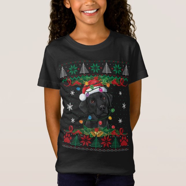 Navidades de Laboratorio Negra Santa Ugly Sweater  (Anverso)