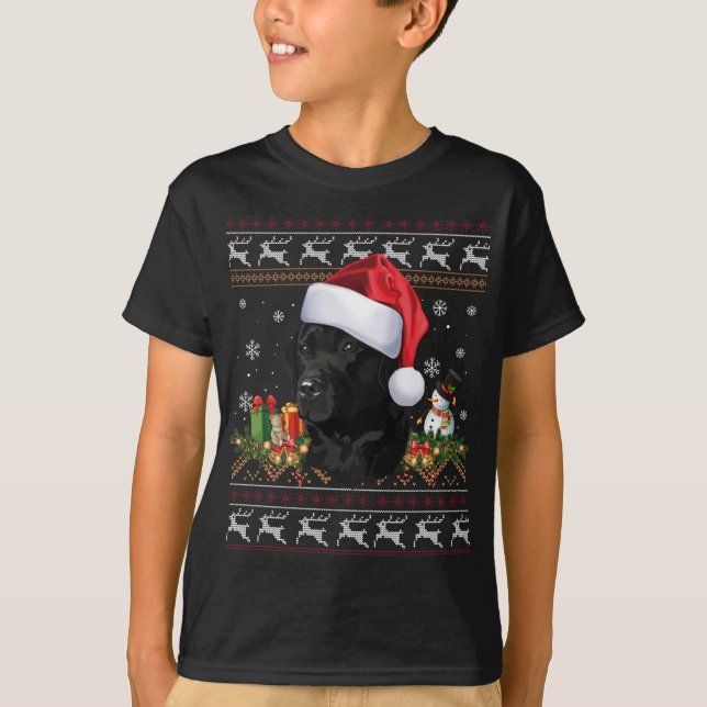 Navidades de Laboratorio Negra Santa Ugly Sweater  (Anverso)