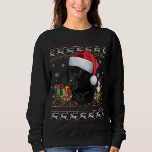 Navidades de Laboratorio Negra Santa Ugly Sweater 