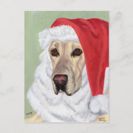 Navidades de Labrador Amarillo Santa Postales
