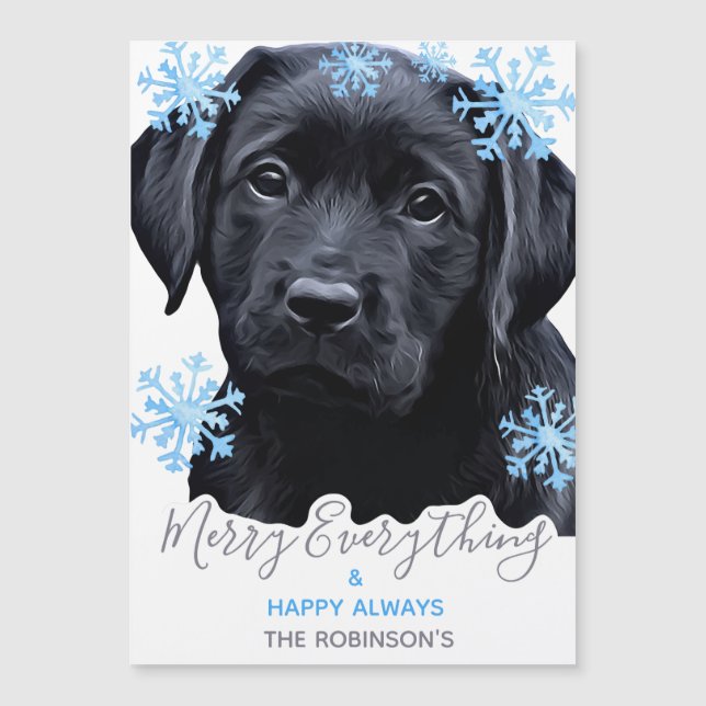 Navidades de Labrador Negro - Laboratorio negro de (Anverso)