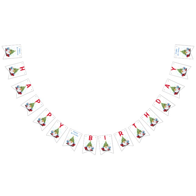 Navidades de las banderas de Bunting de cumpleaños (Todo)