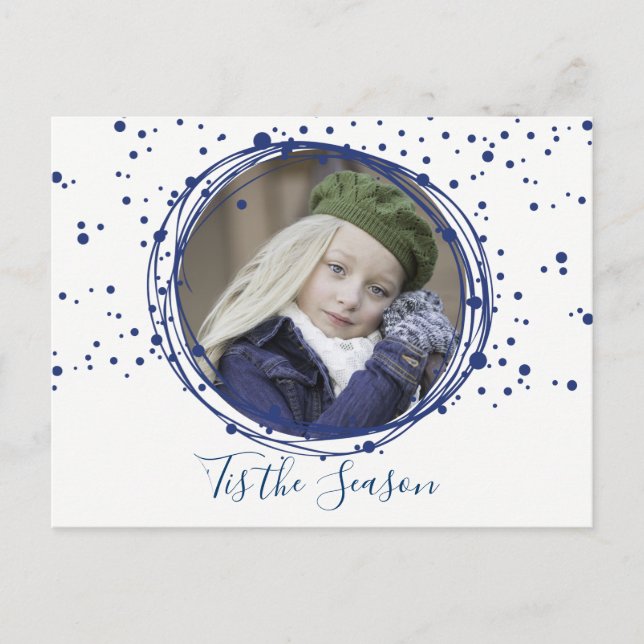 Navidades de las burbujas de nieve - Postal con fo (Anverso)