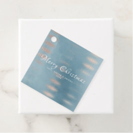 Navidades de lavado de acuarela azul Etiquetas de 