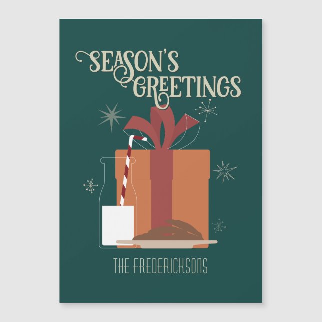 Navidades de leche y galletas dan ideas verdes vin (Anverso)