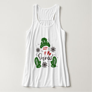 Navidades de Let It Snow Cita camiseta a la moda