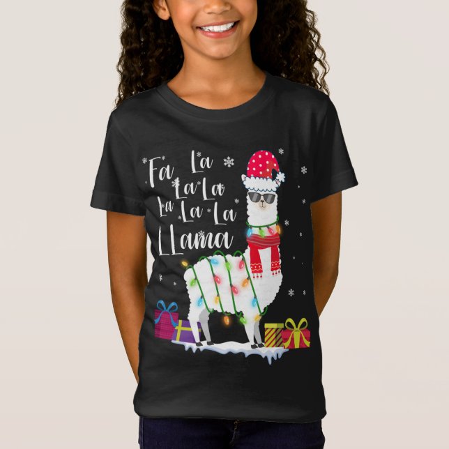 Navidades de Llama Sweater Fa-La-Lama Funny X-Mas (Anverso)
