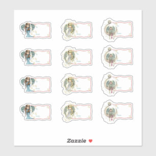 Navidades de los ángeles pequeños regalan Pegatina