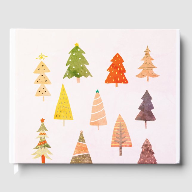 NAVIDADES DE LOS ÁRBOLES DE LIBRO DE HUÉSPEDES (Anverso)