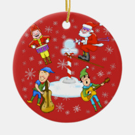 Navidades de los elfos musicales unen el ornamento