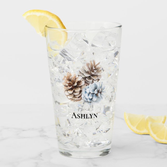 Navidades de los tonos azules de pino blanco (Anverso (hielo))