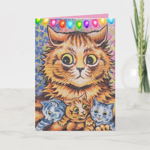 NAVIDADES DE LOUIS WAIN CAT CATS TARJETAS DE SALUD