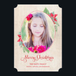 Navidades de madera pintada / Tarjeta fotográfica<br><div class="desc">Celebre la temporada con esta moderna y elegante tarjeta de vacaciones de Berry Berry Sweet. Visita WWW.BERRYBERRYSWEET.COM para ver más de nuestras elegantes colecciones de vacaciones.</div>
