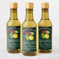 Navidades de madera verde de Limoncello Etiqueta d