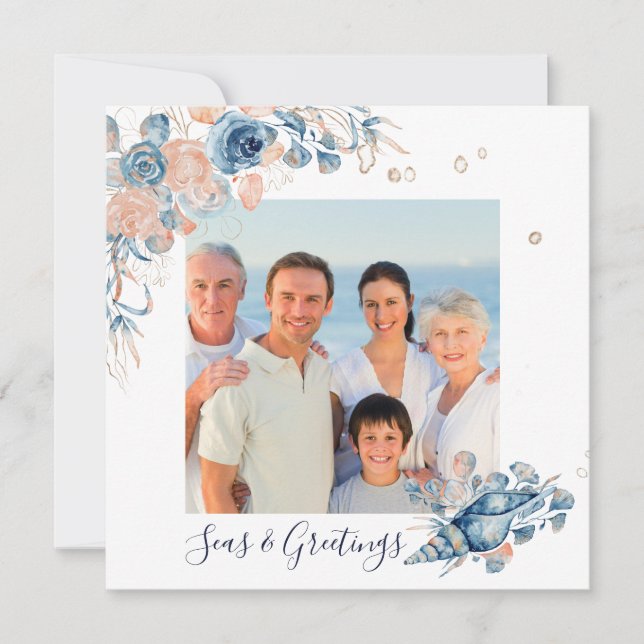 Navidades de Mares y Saludos Foto de Moda Náutica (Anverso)