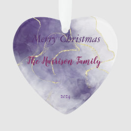 Navidades de mármol acuático Ornamento acrílico de