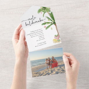 navidades de mele kalikimaka doblan tarjeta de fot