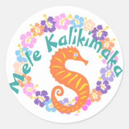 Navidades de Mele Kalikimaka Hawaii Pegatinas de g