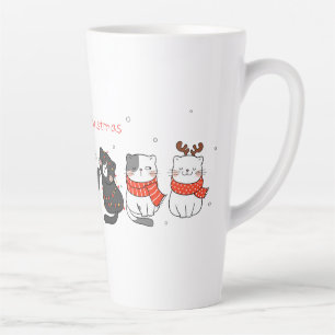 ¡Navidades de Meowmy! Taza de café latte
