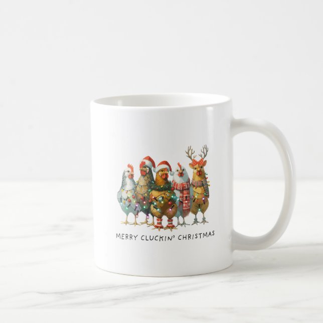 Navidades de Merry Cluckin preparan café para taza (Derecha)