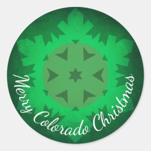 Navidades de Merry Colorado pegatinas de copos de
