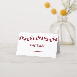 Navidades de mesa para niños colocan tarjetas