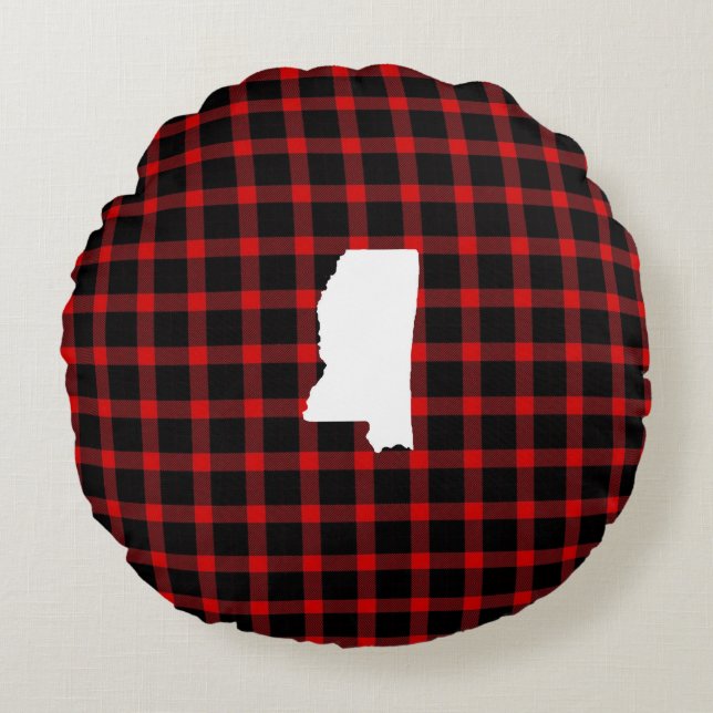 Navidades de Mississippi almohada redonda (Anverso)