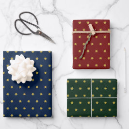 Navidades de moda envolviendo papel de hoja plana