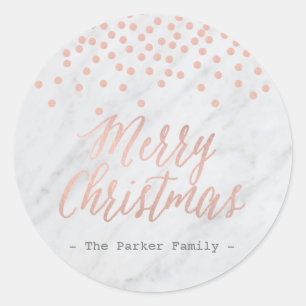 NAVIDADES de moda Rosa pegatina personalizado de o