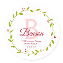 Navidades de monograma Wreath SVG Retorno Sellos d