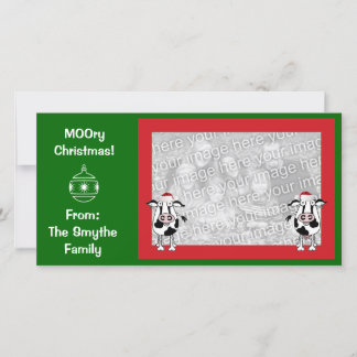 ¡Navidades de MOO! Tarjeta fotográfica.