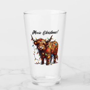 Navidades de Mooie en Highland Cow enganchado en l
