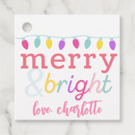 Navidades de mora y luz iluminan etiqueta de favor