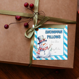 Navidades de moscas de nieve dan etiqueta de elfo