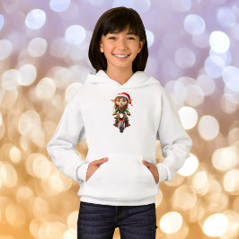 Navidades de motocicleta Elf Chica Hoodie