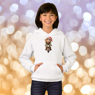 Navidades de motocicleta Elf Chica Hoodie