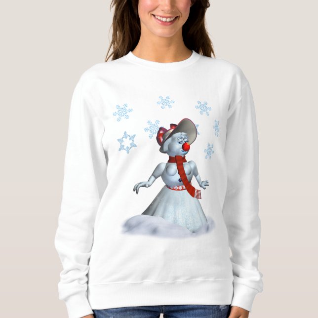 Navidades de mujeres sudaderas con Snowman (Anverso)