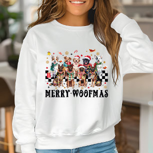 Navidades de mujeres sudaderas Perro Mama Woofmas