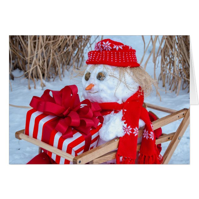 Navidades de muñeca de nieve enrollada (Anverso (Horizontal))