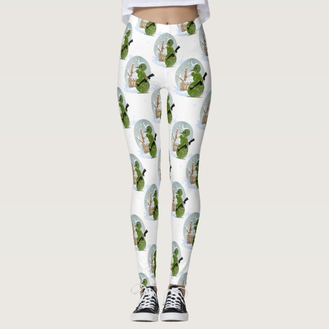 navidades de muñecas de nieve navideñas leggings (Anverso)