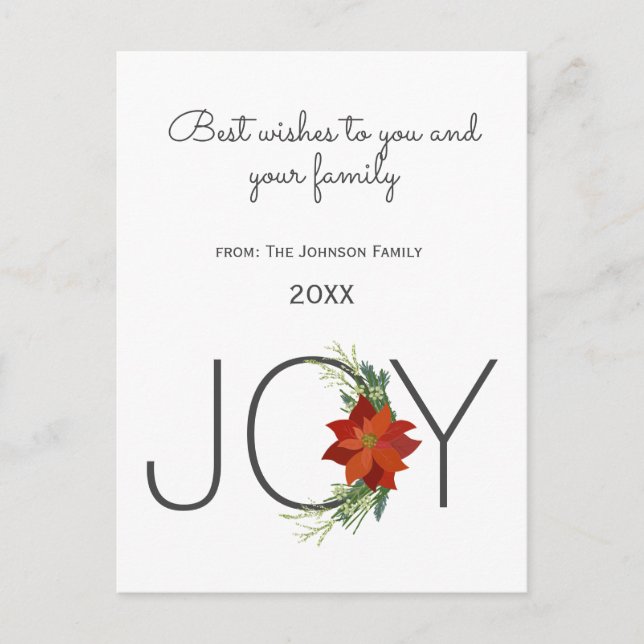 Navidades de navidad navideña de la moderna poinse (Anverso)