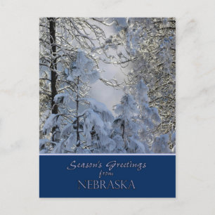 Navidades de Nebraska Tarjetas postales específica