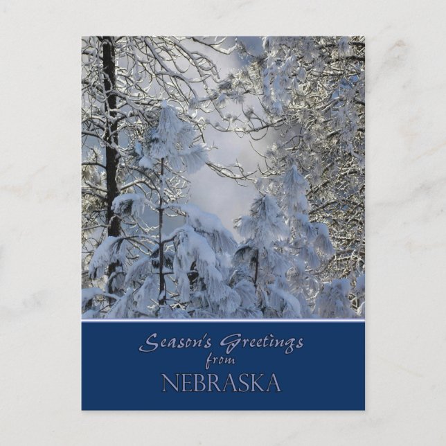 Navidades de Nebraska Tarjetas postales específica (Anverso)