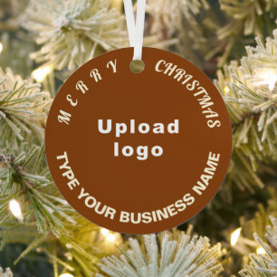 Navidades de negocios Marrón Círculo Ornamento Met