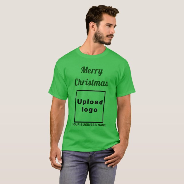 Navidades de negocios saludan a camiseta verde (Anverso completo)