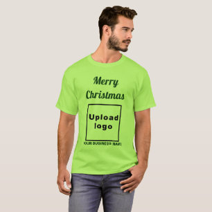 Navidades de negocios saludan a camiseta verde ani
