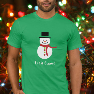 Navidades de NIEVE sonrientes camiseta de Snowman