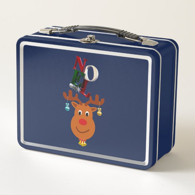 Navidades de Noel Deer Bells Bauble Rudolf Snowfla (Anverso)